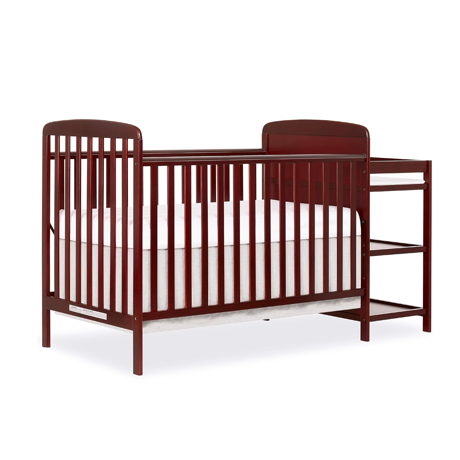 Mini crib with changing table